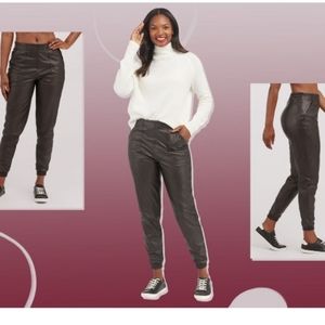 Spanx leather like jogger NWT